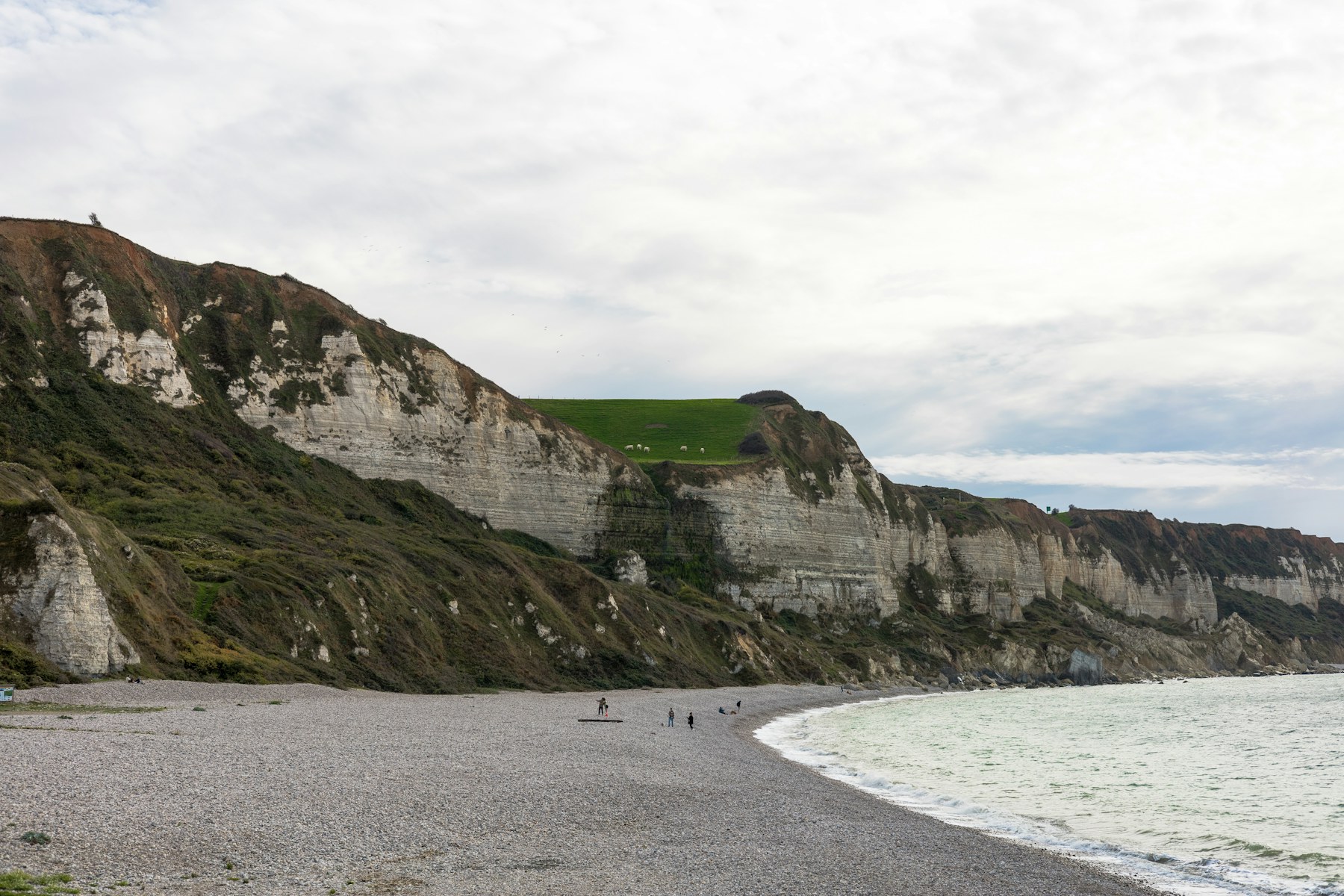Beach and cliff on the Normandy coast